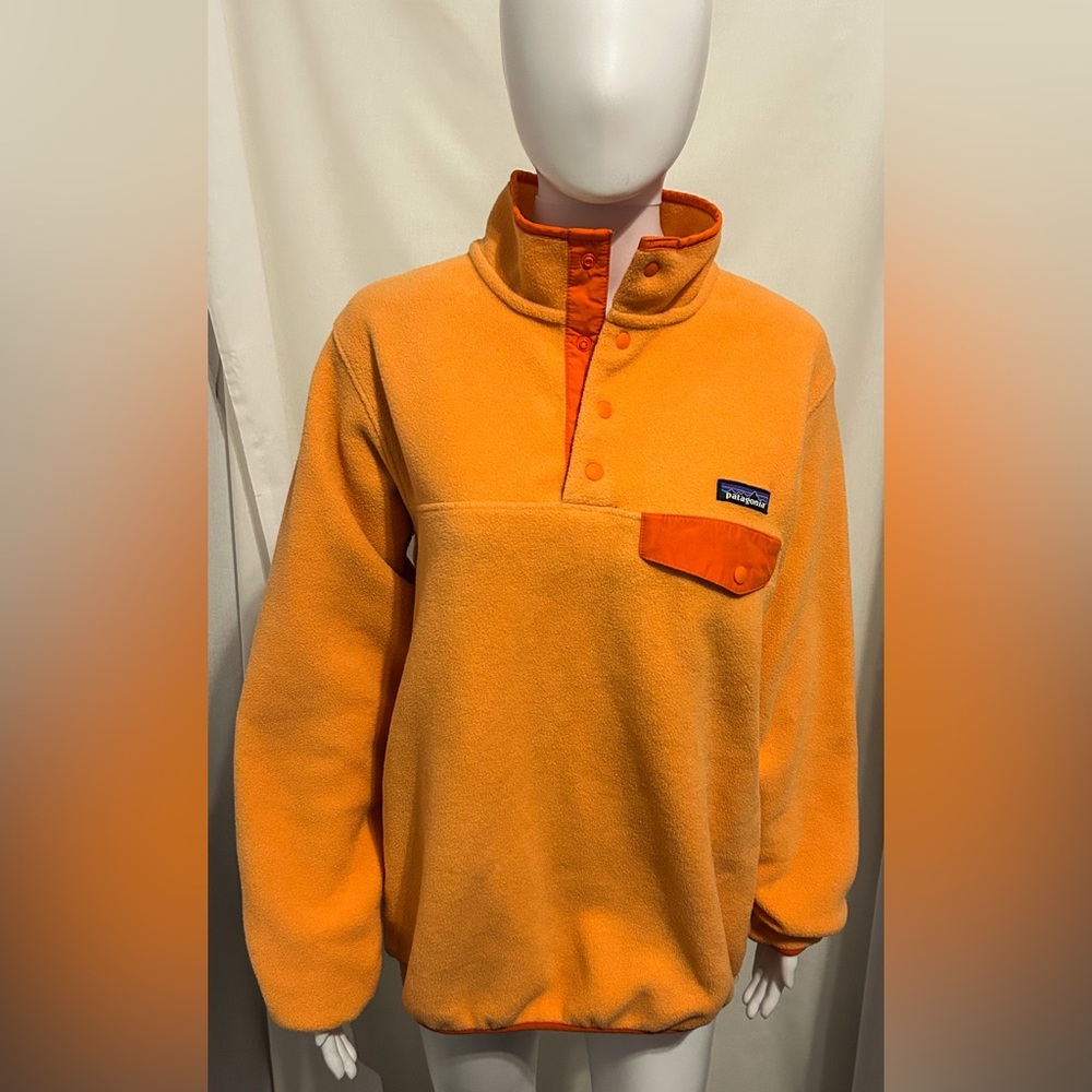Patagonia Orange Fleece Pullover